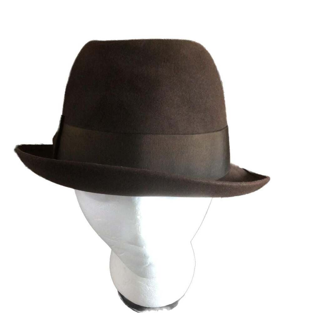 Vintage Adam Fifth Avenue Quality Brown Felt Fedora Hat